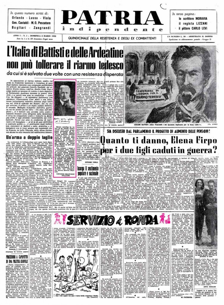 FOTO Primo_numero_PATRIA -marzo 1952-pagina 1 copy