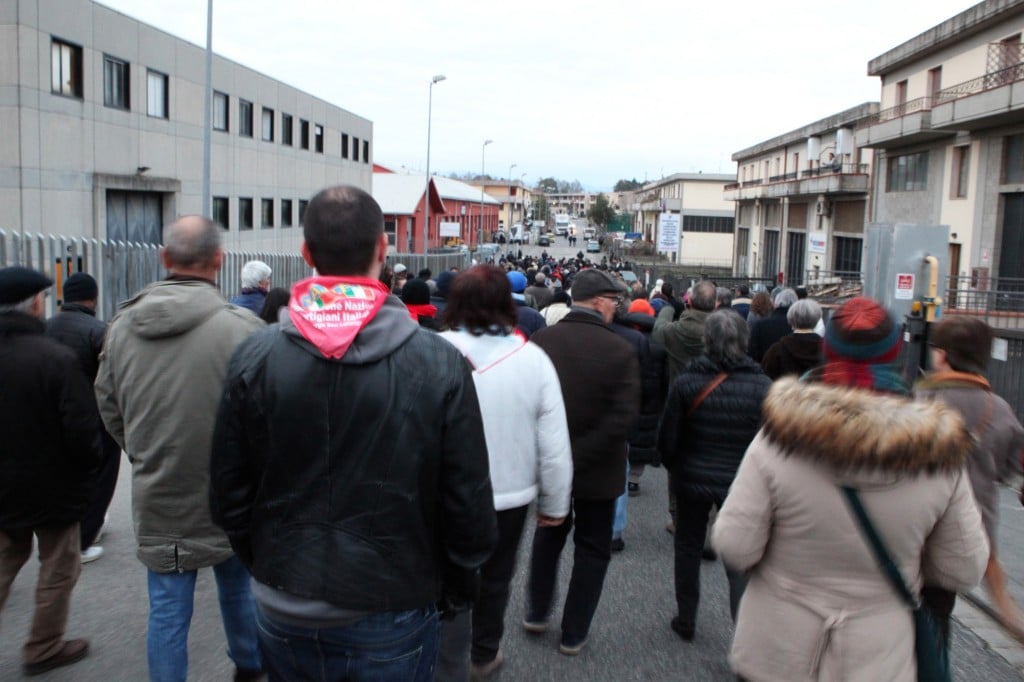 La marcia silenziosa con la sezione ANPI di Borgo San Lorenzo