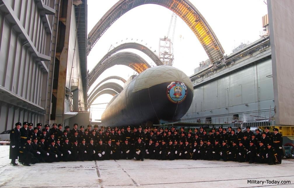 Il varo di un sottomarino nucleare russo