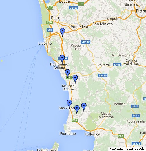 Livorno e dintorni - cartina