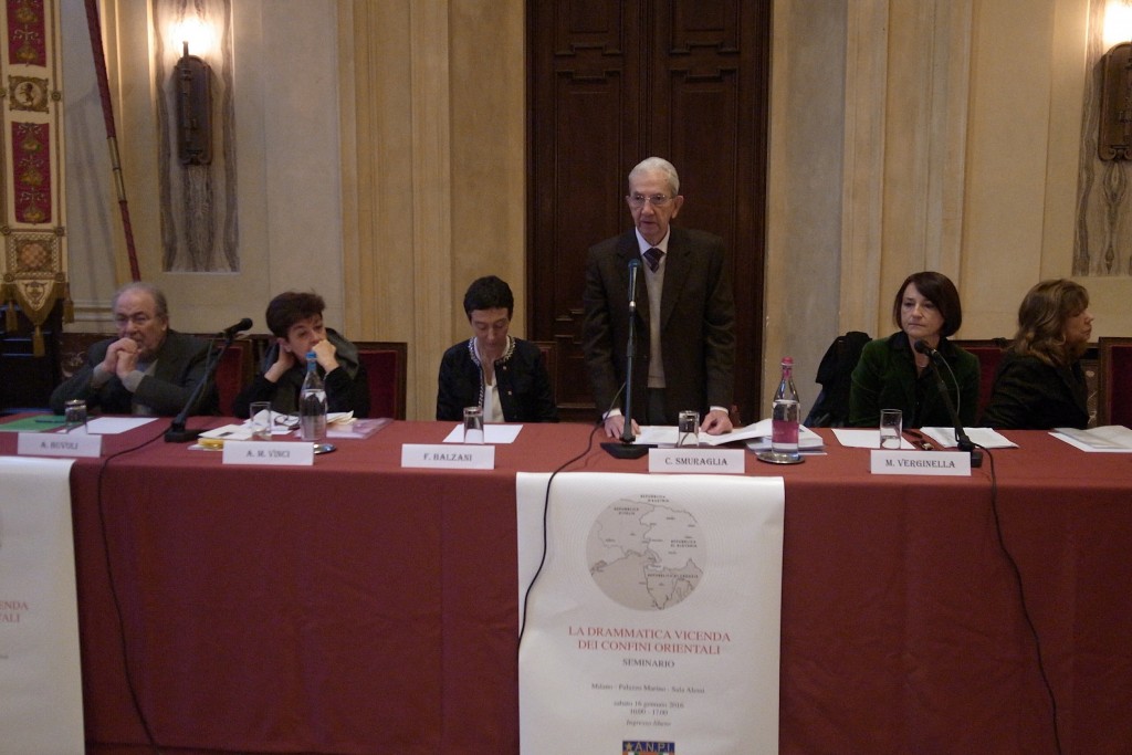 La Presidenza in un momento del seminario promosso dall’ANPI nazionale a Milano il 16 gennaio