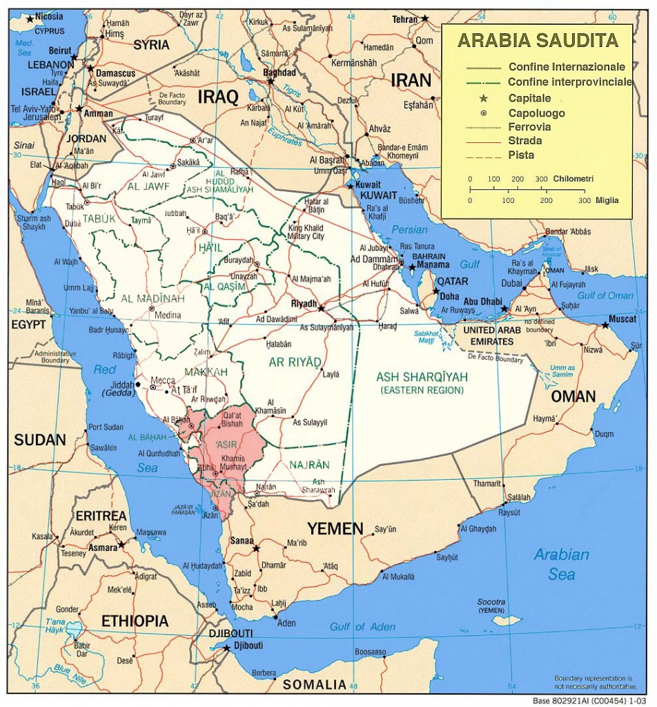 ARABIA SAUDITA -cartina