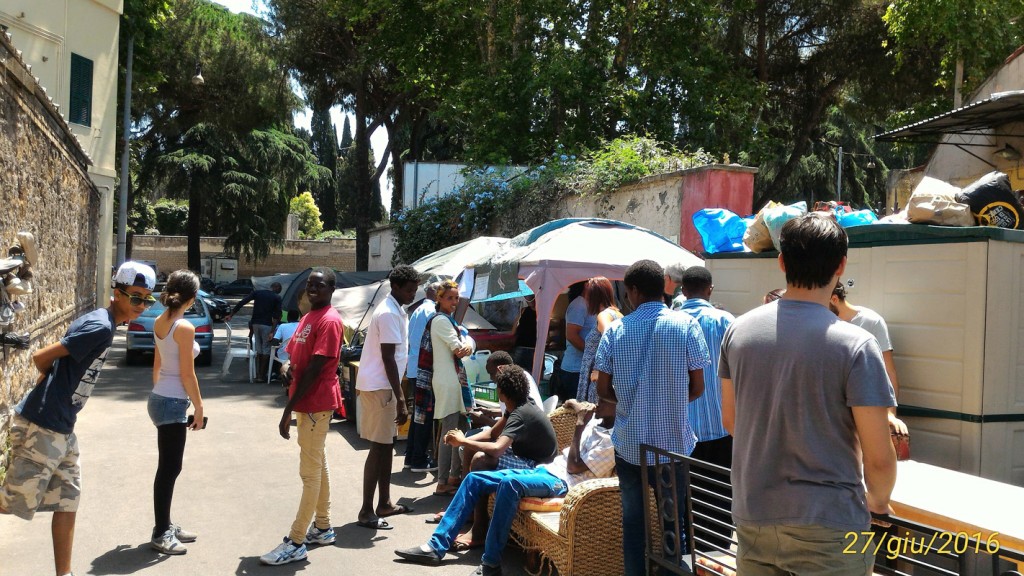 Via Cupa oggi, tendopoli e presidio lungo la strada