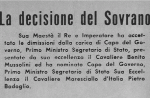 decisione sovrano- luglio 1943