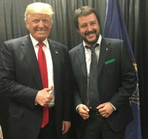 Donald Trump e Matteo Salvini (da http://www.dagospia.com/img/foto/04-2016/donald-trump-e-matteo-salvini-790215.jpg)