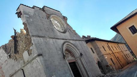 The Auditorium of San Francesco destroyed after the strong earthquake in central Italy, Norcia, Umbria Region, 30 October 2016. ANSA/CLAUDIO SEBASTIANI