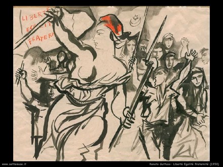 Renato Guttuso, Liberté, égalité, fraternité (1950)