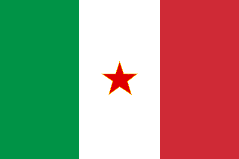 La bandiera delle Brigate Garibaldi