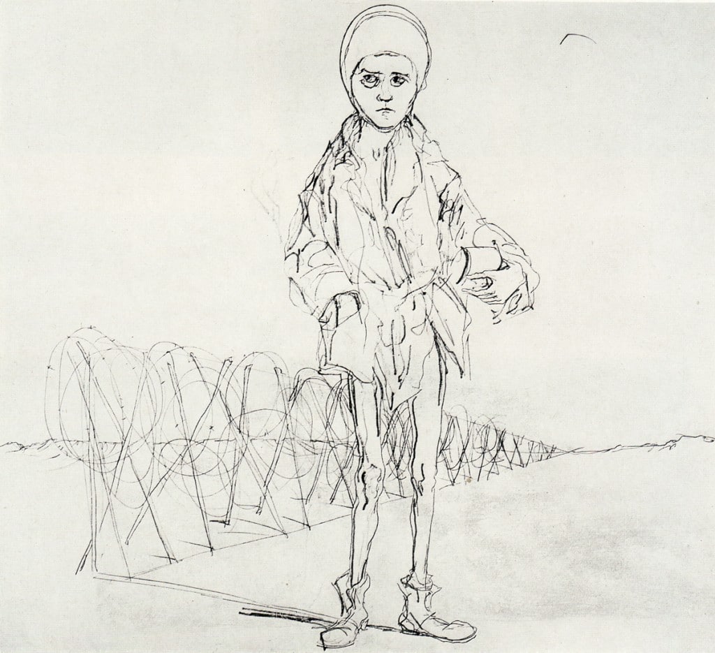 Corrado Cagli, "Bambino nel campo di concentramento", 1945