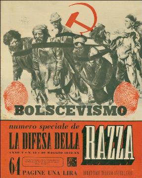 Un numero della rivista fascista “La difesa della razza” diretta da Telesio Interlandi, pubblicata dal 1938 al 1943