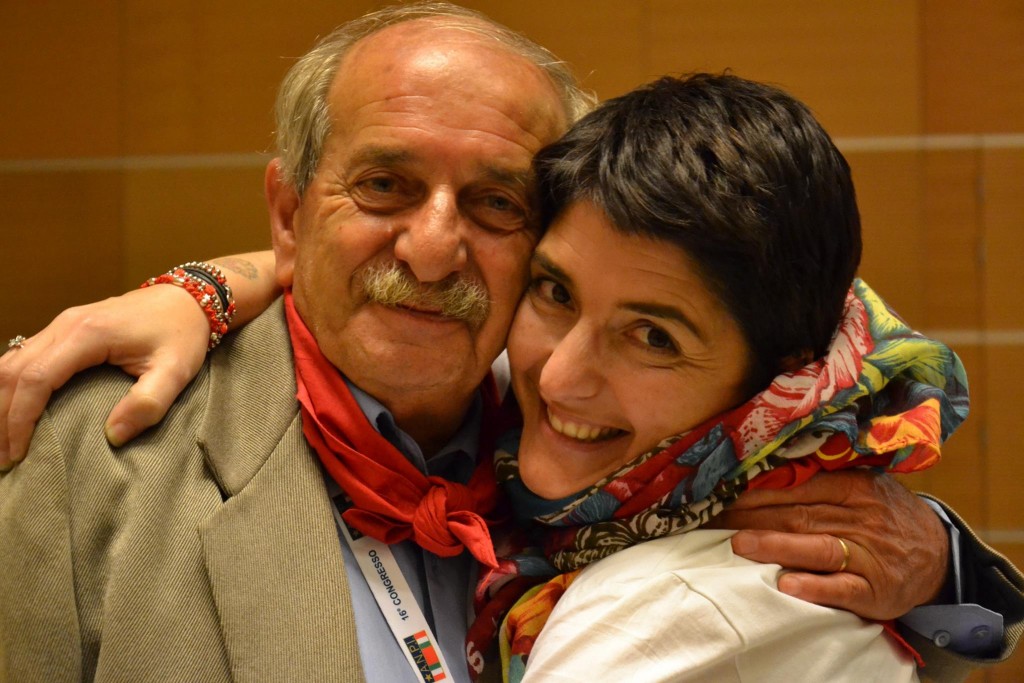 Valentina Giunta, Presidente Sezione ANPI di Bagnacavallo e Giancarlo Lugli del direttivo.