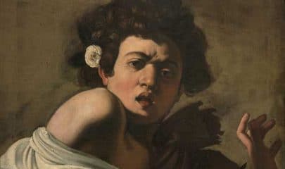 Caravaggio, Ragazzo morso da un ramarro (dettaglio), 1597