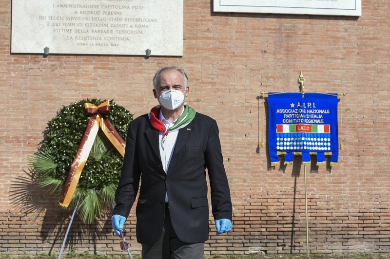 Il presidente del comitato provinciale Anpi Roma e coordinatore Anpi Lazio, Fabrizio De Santis (foto Imagoeconomica)