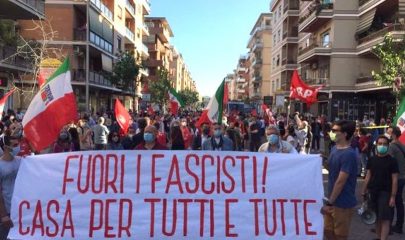 La partecipata manifestazione unitaria contro l’occupazione a Ostia del 27 maggio scorso, nel rispetto delle norme antipandemia