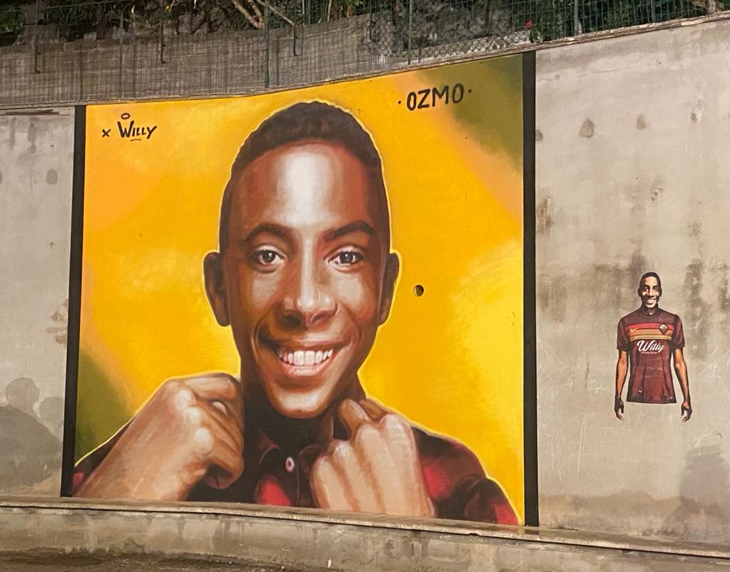 Il murales a Colleferro dedicato a Willy